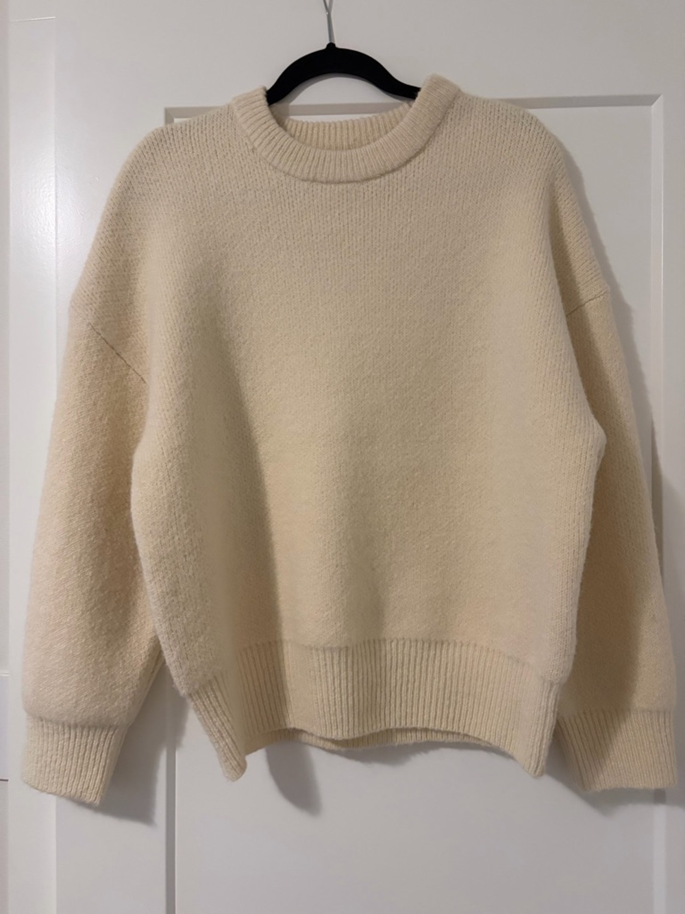 OAK + FORT Cream Crewneck Sweater - Women's Relaxed Fit